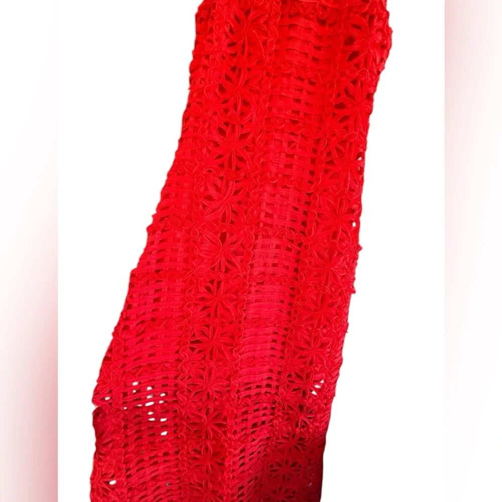 Endless Love Women’s Red Textured Maxi Dress Small NWT MSRP $185 Holiday Party - Picture 11 of 16